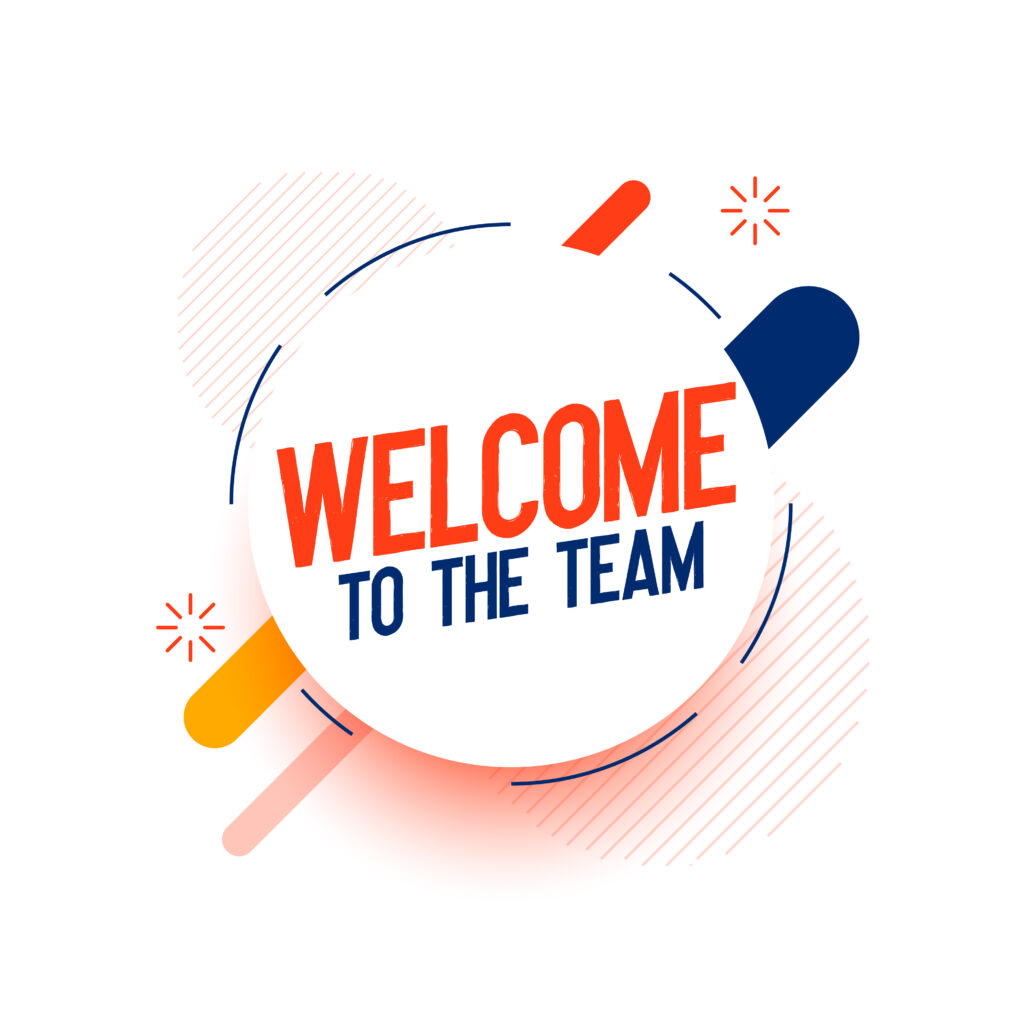 joyful welcome background for your new employees